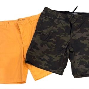 Orange and Camouflage Shorts Set